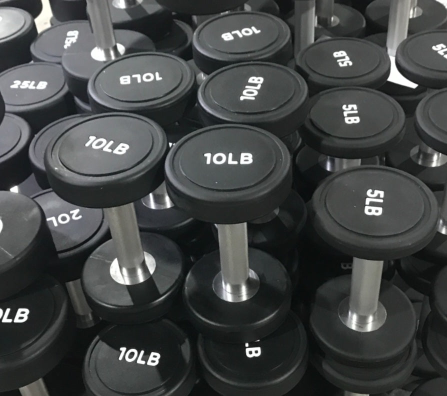 5lb - 50lb Urethane Dumbbell Set with Rack - Recon Health & Fitness