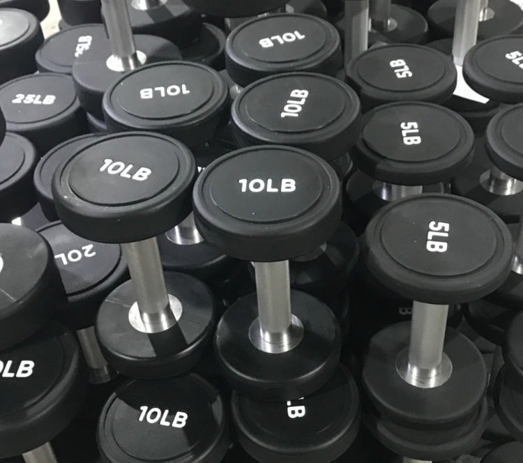 5lb - 50lb Urethane Dumbbell Set with Rack - Recon Health & Fitness