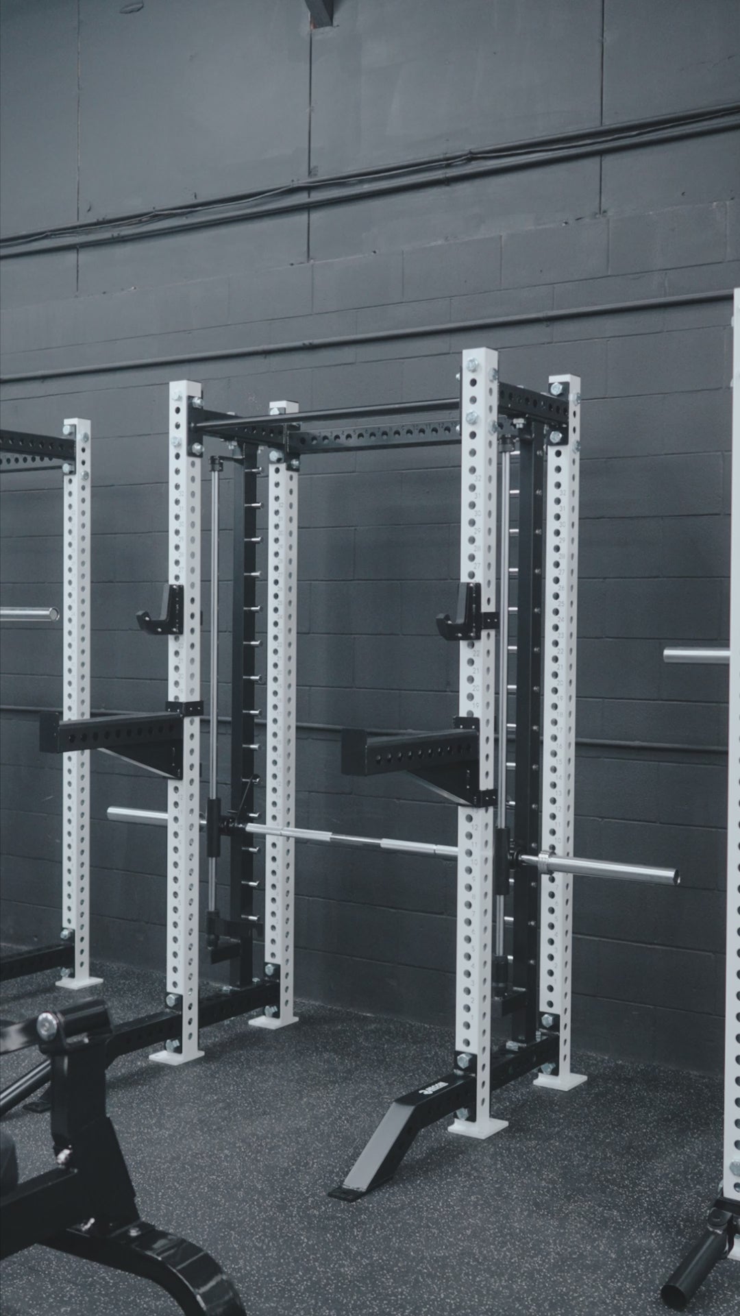 Half Squat Rack + Smith Machine Combo